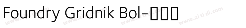 Foundry Gridnik Bol字体转换